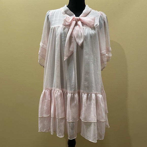 Closeup Dresses & Skirts - Closeup Pink Babydoll Mini Dress Lolita Cottagecore Courtney Love Japan Y2K 90s